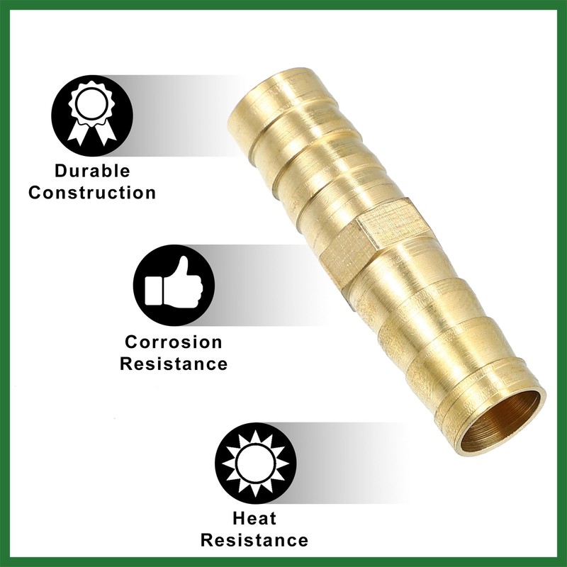 Motoforti 1 Set 10mm Copper Hose Barb Fitting Connector with
