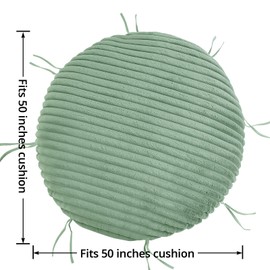 HOMBYS Fluffy Shaggy Cover for Papasan Chair Cushion, Plush Faux Fur Slipcover ONLY, (without Cushion) Removable Soft Papasan Cushion Covers with 8 Ties