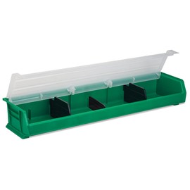 Akro-Mils 40321 Lengthwise Plastic Divider for 30320 AkroBin Storage Bins, Black, (7-Pack)