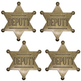 Mzztino Deputy Sheriff Badges Cowboy Party Decoration Badge Western Police Vest Pins Cosplay Deputy Police Brooch for Adults (4)