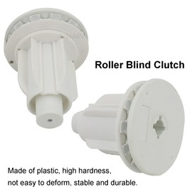 AcbbMNS 38mm Roller Blind Fittings Replacement Repair Kit, 1Pc Roller Shade Clutch with 1Pc Metal Roller Blind Bracket and Screws Expansion Plug for Roller Blind System, White (2pcs kit)