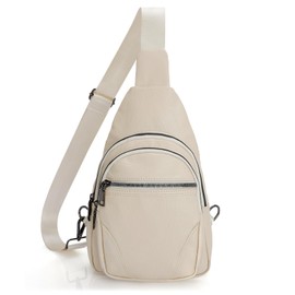 JASGOOD Anti Theft Small Sling Bag for Women Leather Fanny Packs Crossbody Bags Trendy Anti-Theft Sling Purse for Travel