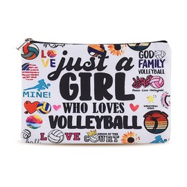 Volleyball Gifts for Teen Girls Daughter Granddaughter Makeup Bag for Girl Volleyball Fans Birthday Gift for Sister Friends Niece Volleyball Gift Bags for Volleyball Coach Gift for Women Makeup Bags