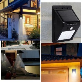 URPOWER Outdoor LED Solar Wall Lights Power Motion Sensor Garden Yard Path Lamp -1 Pair