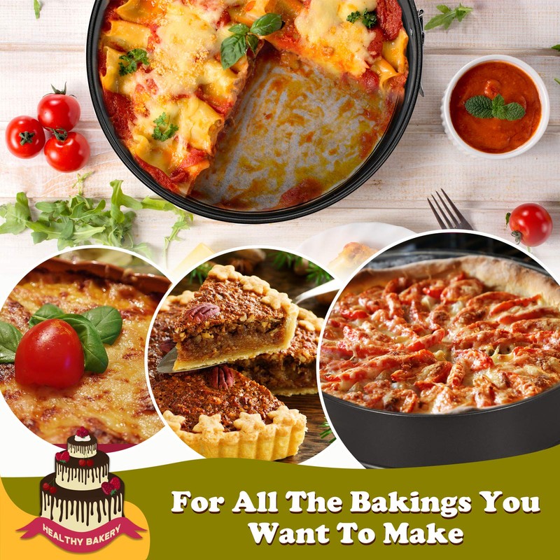 HIWARE 10 Inch Non-stick Springform Pan with Removable Bottom/Leakproof Cheesecake