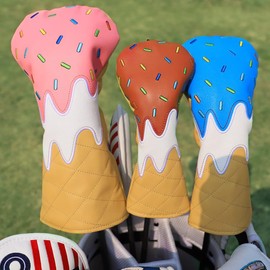 Golf Headcover Driver Cover for Fairway Wood, Utility and Hybrid Golf Club Set Headcovers (3pcs/set)