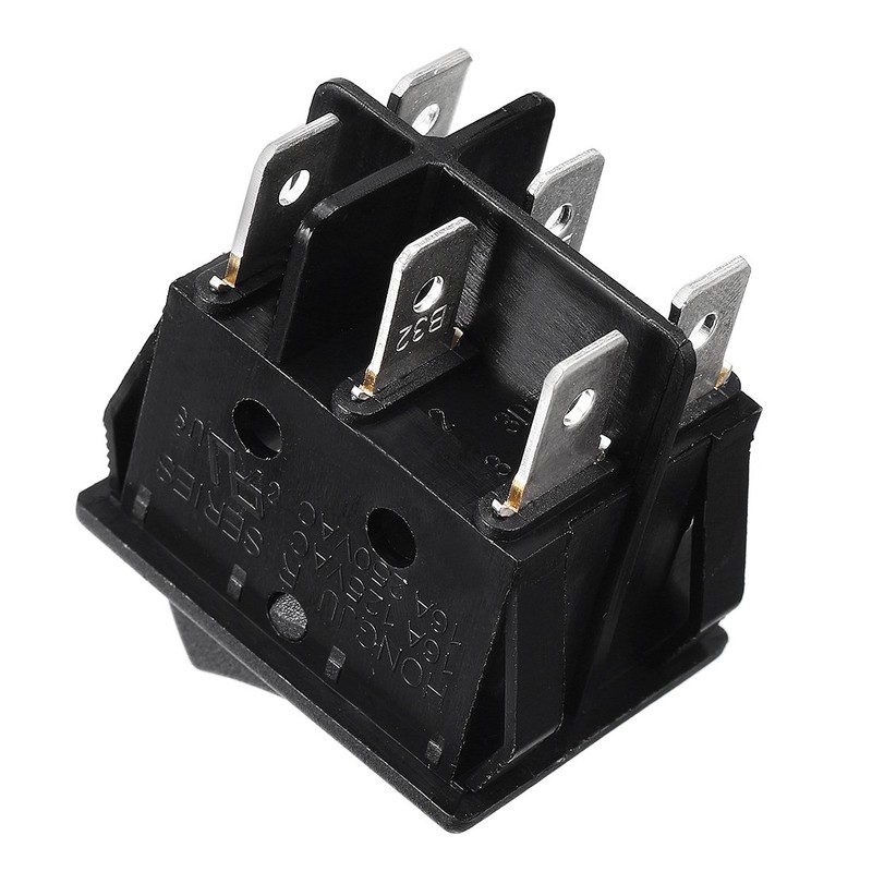 uxcell DPDT 6P 2Position 2NO 2NC ON-OFF Snap in Mounting