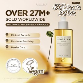 [Hudson's Pick] SKIN1004 Madagascar Centella Ampoule, Korean Face Serum with Centella Asiatica for Hydrating & Moisturizing, Soothing Facial Serum for Skin Balance, Korean Skin Care, 3.38 fl.oz, 100ml