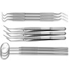 Student Professional Training Dental Hygiene Kit, Stainless Steel Tools Set,