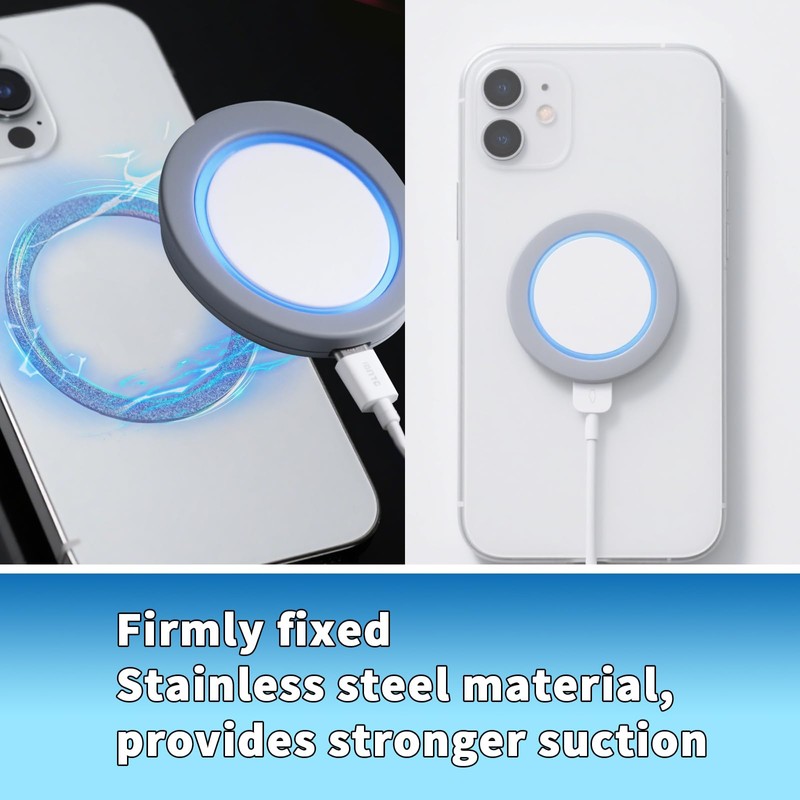 6pcs Universal Magnetic Ring, Sparkle Metal Ring Stickers No Magnet