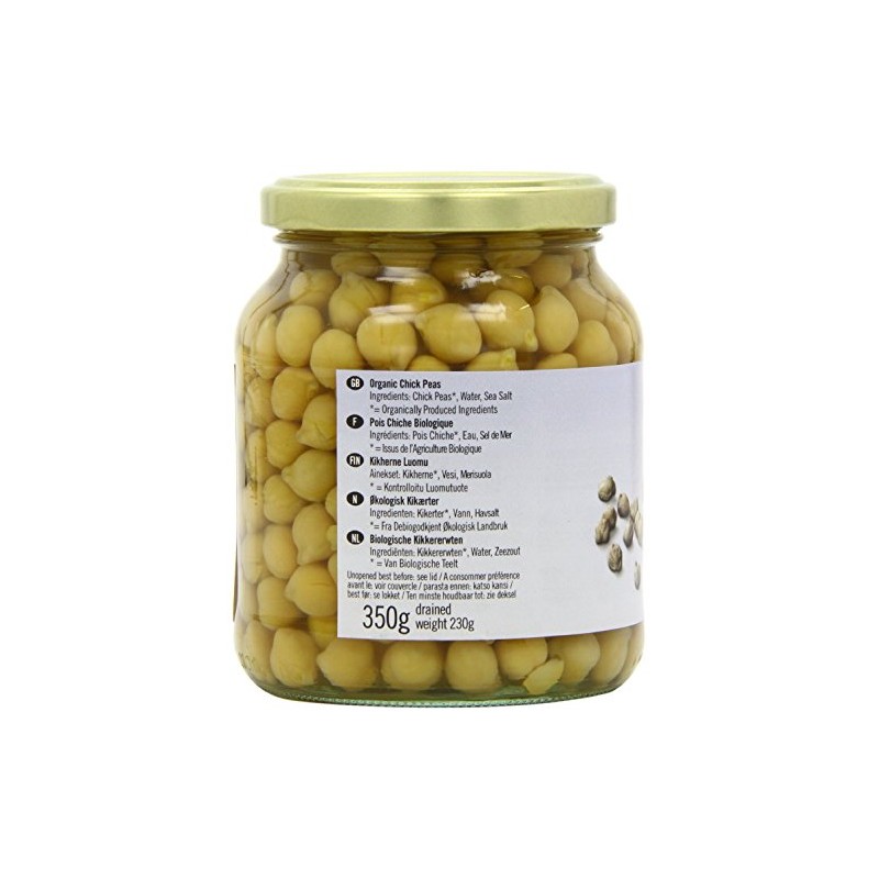 Biona Organic Jarred Chick Peas 350 g (PACK OF 4)