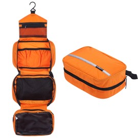 CYBERNOVA Unisex Waterproof Travel Hanging Toiletry Bag (Orange)