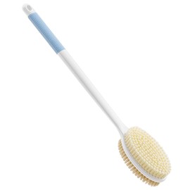 Back Brush Anti Slip Long Handle for Shower, 17.2 inch Dual-Sided Shower Brush with Stiff and Soft Bristles to Exfoliate and Bath Wash, Back Scrubber for Shower