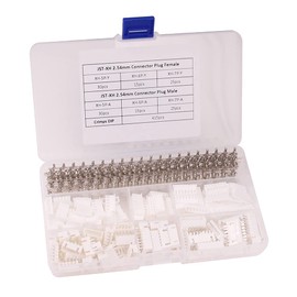RFaha 555pcs JST-XH Connector Kit - 5/6/7 Pin Female Header Plug & Socket - JST XH Adapter Housing & Cable - Crimp DIP Kit