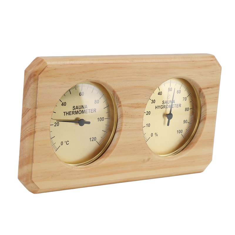 Wooden Sauna Thermometer Hygrometer 2 in 1 Humidity Temperature Measurement