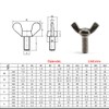 M5x35 Wing Screw 304 Stainless Steel Butterfly Screw Bolt (Pack