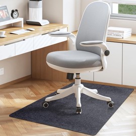 Corodo 55"x35" Office Chair Mat for Hardwood Floor & Tile, Anti-Slip Computer Gaming Chair Mat for Home Office, No Curling, Rectangle Dark Gray Floor Protector Rug for Rolling Chairs