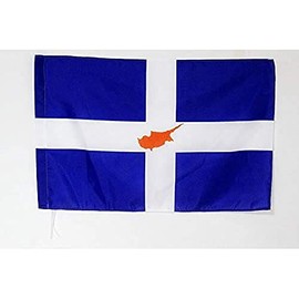 Greek Cypriots Flag 3' x 5' for a pole - Cypriot Greek flags 90 x 150 cm - Banner 3x5 ft with hole - AZ FLAG
