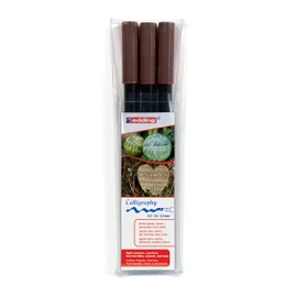 edding 1255 Calligraphy Pen Pack of 3 - Brown