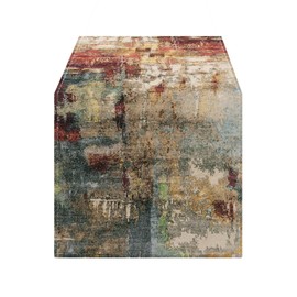 OYIMUA - Camino de mesa moderno abstracto y colorido, de 13 x 90 pulgadas, para mesas de verano, rústico, decoración de primavera, otoño, para el hogar, decoración de mesa de interior y exterior