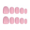 Uñas postizas francesas con punta francesa, cortas, cuadradas, acrílicas, color