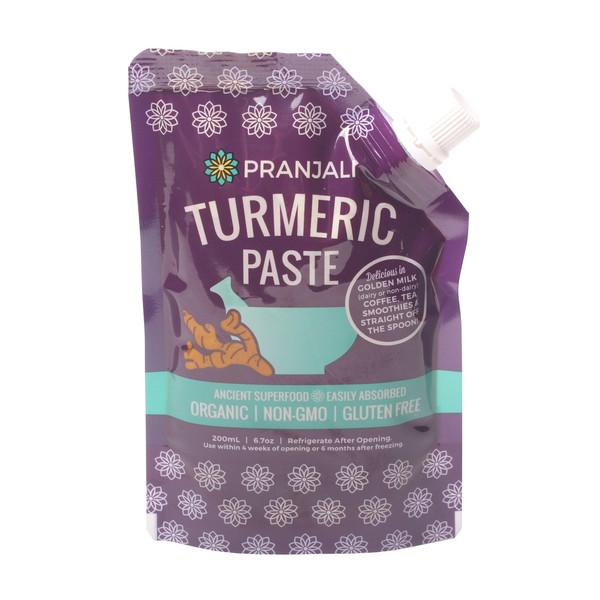 Pranjali Turmeric Paste (Golden Paste), Organic, Non-GMO, Gluten-free, 6.7 ounces