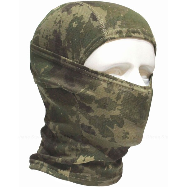 Dhana Style 3-Way Balaclava, Army Camouflage, BXB Tactical Face Mask/Military