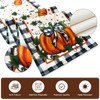 Artscope Pumpkin Bow Buffalo Plaid Fall Table Runner,Thanksgiving Holiday Kitchen