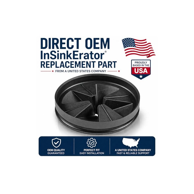Replacement for Insinkerator Antimicrobial Quiet Collar Sink Baffle Part# QCB-AM,