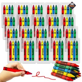 Bendon 80 Bulk Jumbo Crayons Set - 20 Individually Packaged 4-Packs of Big Chubby Crayons - Large Non-Toxic | School Supplies, Goodie Bags, Stocking Stuffers