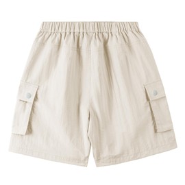 Rolanko 120-160 Kids' Shorts, Girls, Shorts, Beach Pants, Amphibious, Cargo Pants, Summer, Lightweight, Quick Drying, Plain, Sports, Climbing, Fashionable, beige (Cargo)
