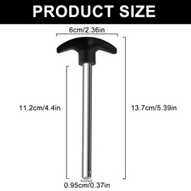 2pcs Weight Stack Pin - 3/8 inch diameter - 4.4 inch locking space - suitable for home gym equipment, weightlifting machine parts, and gym weight pin replacement accessories for gym pin