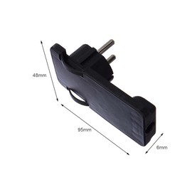 Pack of 2 Space-Saving Flat Schuko Plugs, 90 Degree Cable Outlet, Space-Saving Schuko 16 A 250 V (Black)