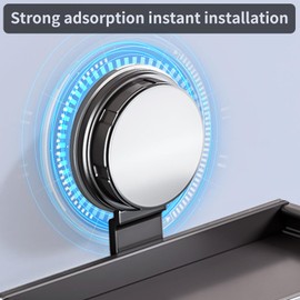 MIKEE Toilet Paper Holder with Storage Shelf - No Drill Wall Mount Suction Cup Tissue Holder with Phone Shelf, Space Aluminum Rustproof & Anti-Slip, Space-Saving Design for Bathroom, Kitchen,RV