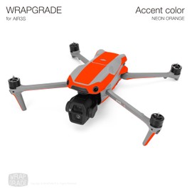 WRAPGRADE Skin Sticker Compatible with DJI Air 3S Accent Color (Neon Orange)
