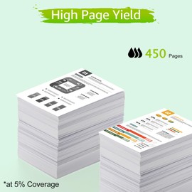 greencycle 65XL Black Ink Cartridge Replacement for HP 65 XL N9K04AN Compatible with Envy 5055 5052 5058 Deskjet 2655 2652 2622 3720 3730 3752 3758 All-in-One Printer (Black, 5 Pack)