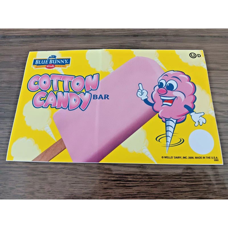 Blue Bunny 2006 Cotton Candy 🍭 Bar Novelty Ice Cream