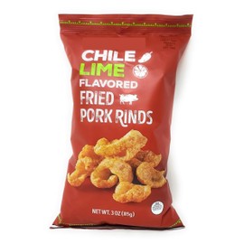 T'Js Chile Lime Flavored Fried Pork Rinds 3oz bag (Pack of 1)