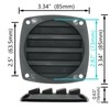 LEQMG Nylon Louvered Thru Vent,Plastic Black Flush Marine Boat Vent,Free