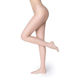 Marilyn Luxe Silky Sheer Exclusive Air Ultra Lite European Pantyhose 5 Denier (Nude, L)