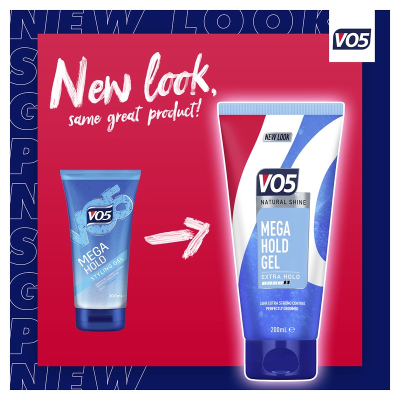 VO5 Mega Hold 24 hour extra strong control Styling Gel