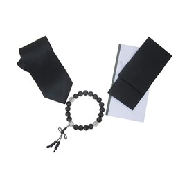 FORMAL Luxury Ceremony Set, Mourning Mourning Cardinal Mala Set, Formal 4-Piece Set, Black Tie, Mourning Card, Incense Bag, Funeral Set, Black