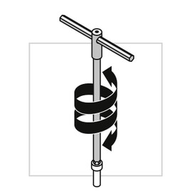 PB Swiss Tools T-Handle Hexagonal Screwdriver with Sliding Cross Handle PB 1204.8 (8 mm), 100% Swiss Made