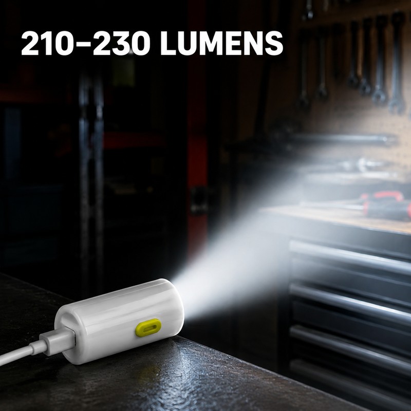 7-Pack USB-C Mini LED Flashlights, 210–230 Lumens Plug-In Emergency Lights