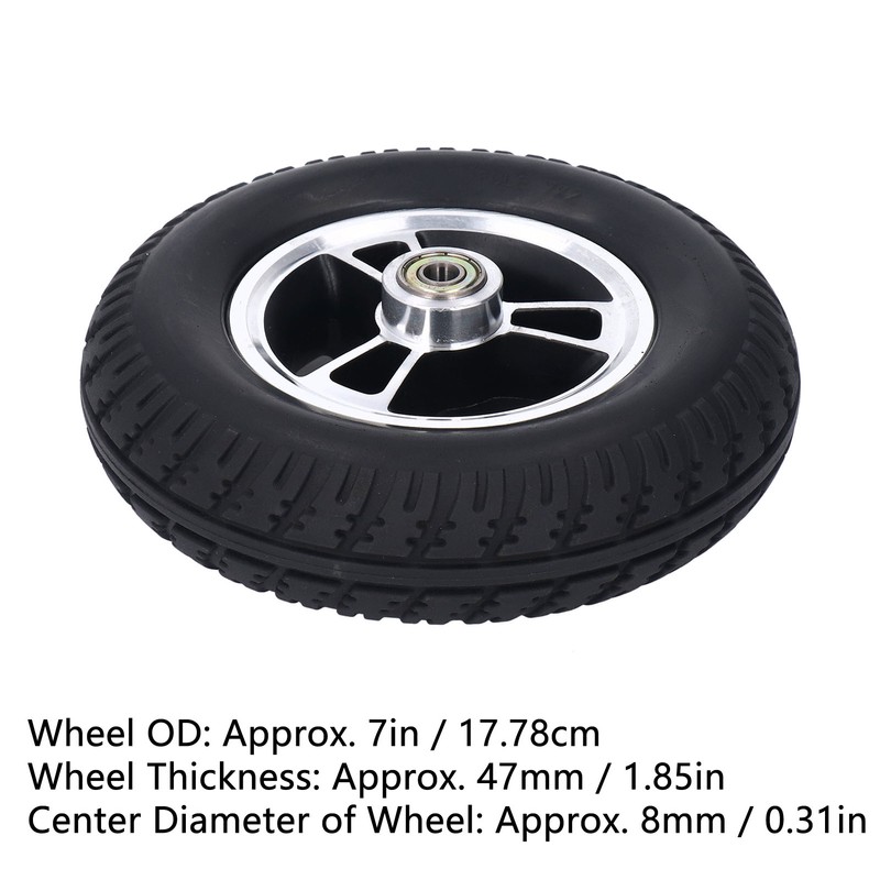 Wheelchair Wheel PU Wheel Alloy Steel Hub Anti Skid Walker