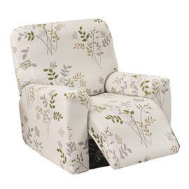KRFOONN Stretch Recliner Slipcovers Printed Recliner Chair Covers 4-Piece Lazy Boy Recliner Covers Non Slip Reclining Furniture Protector Sofa Couch Cover with Elastic Bottom for Kid Pet, Color B58