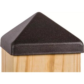 Deck Depot 4x4 Apex Pyramid Fence Post Cap - Matte Bronze (3 1/2" x 3 1/2") 10 Pack
