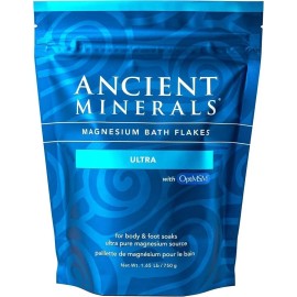 Ancient Minerals Magnesium Bath Flakes Ultra with OptiMSM – 750g Bath Salts