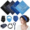 PLULON 4 Pack of Bandanas for Men Women, Paisley Pattern
