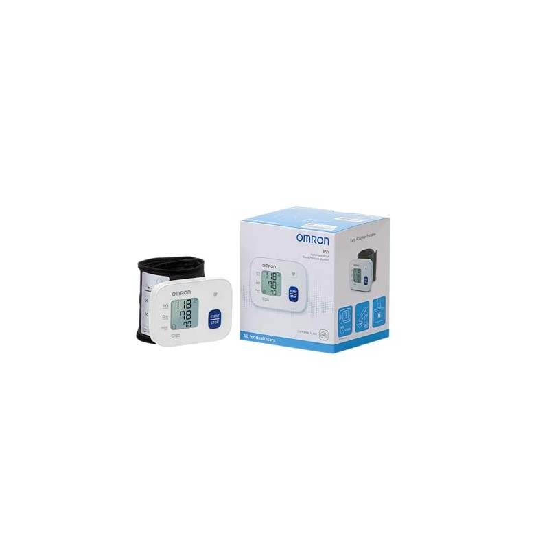 OMRON Baumanómetro automático de muñeca RS1 (HEM-6160-E) compatible con app